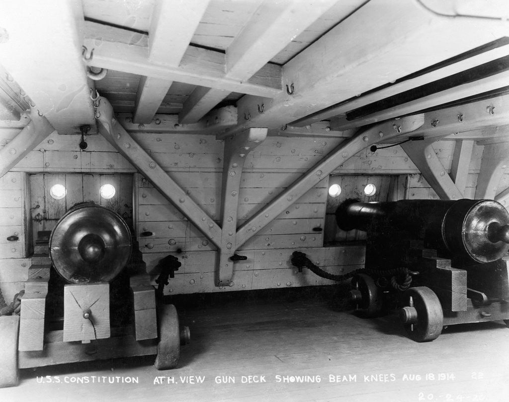 Detail of Gun Deck of USS Constitution by Anonymous