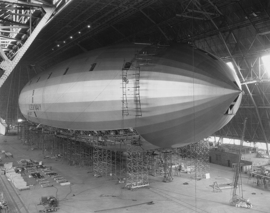Detail of US Navy Airship Akron Under Construction by Anonymous