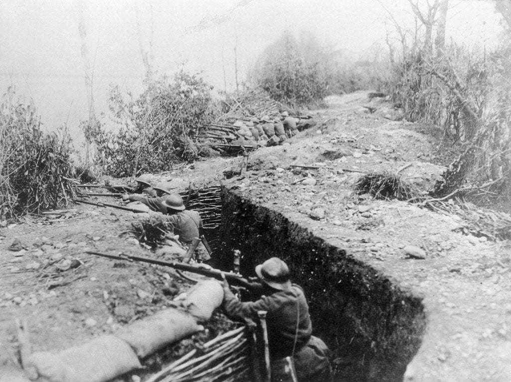 Detail of Soldiers Fighting From the Trenches by Anonymous