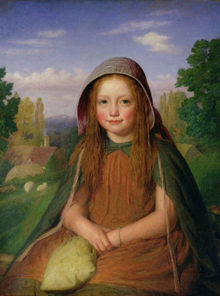 Detail of A Girl, 1861 by E.T. Davies