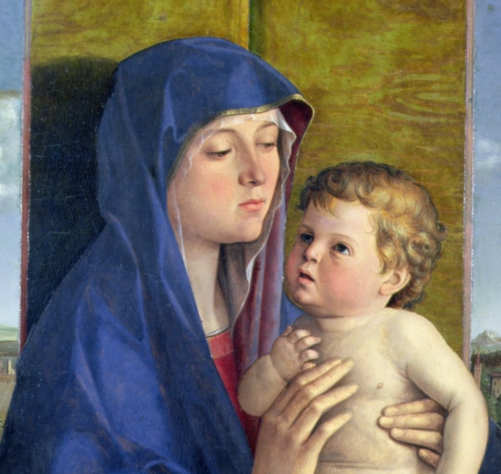 Detail of Virgin of the Pear by Giovanni (attr.to) Bellini