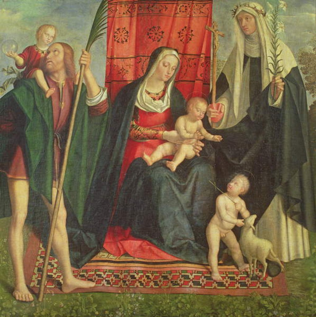 Detail of Madonna and Child with Saints by Galeazzo Campi