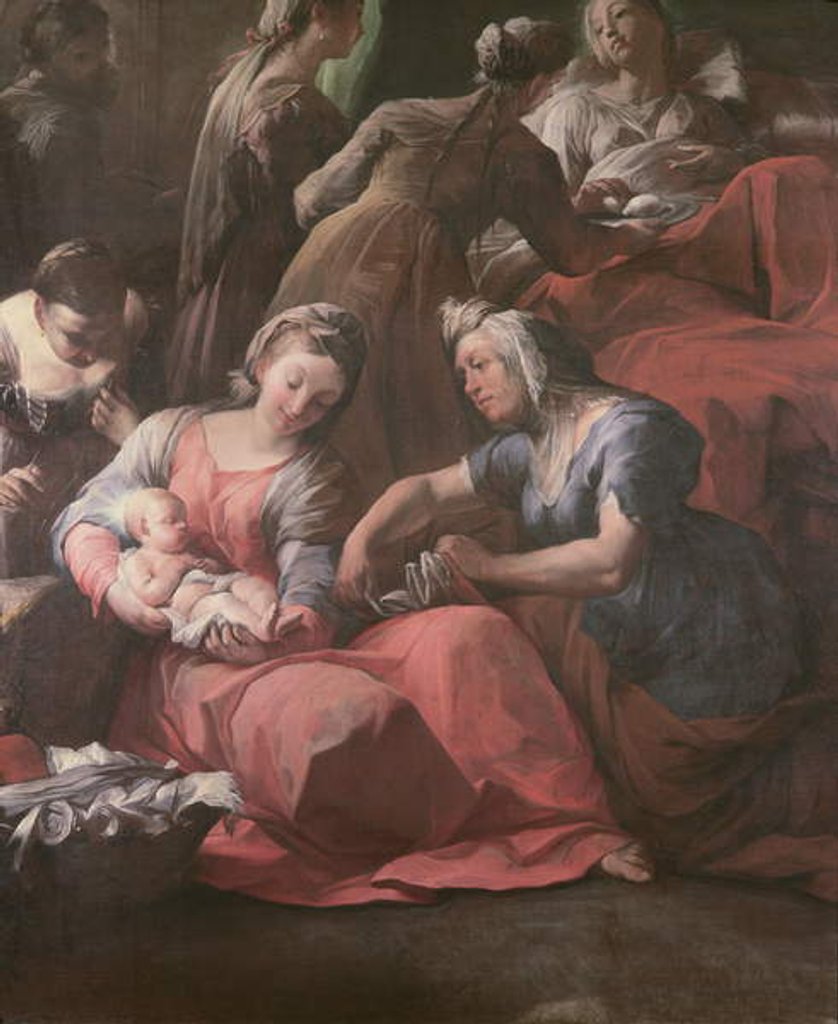 Detail of The Birth of the Virgin by School Italian