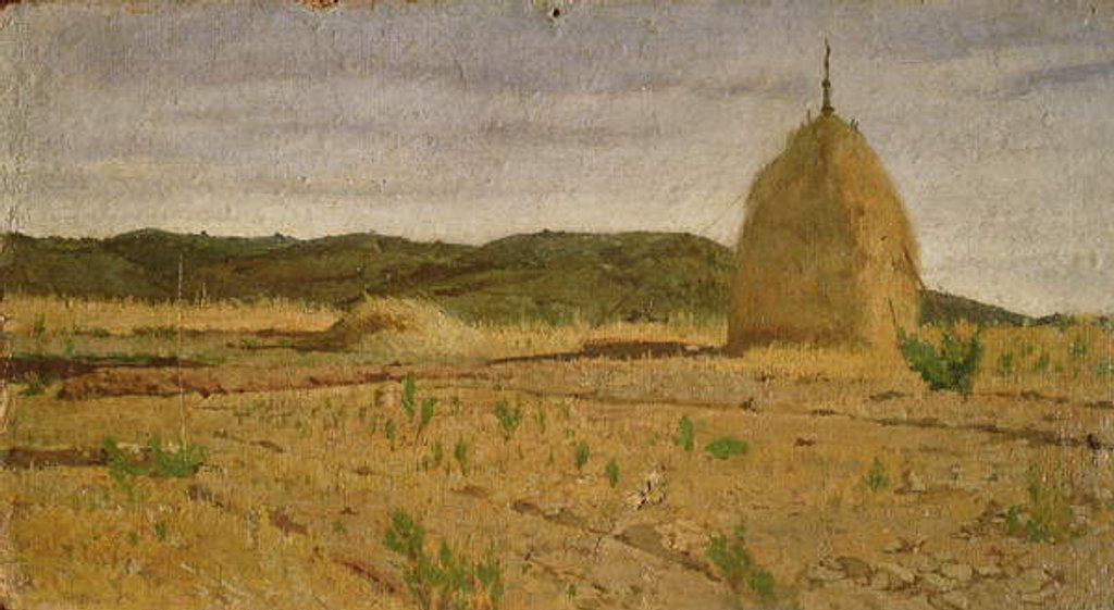 Detail of Hay Stack, 1867-70 by Giovanni Fattori