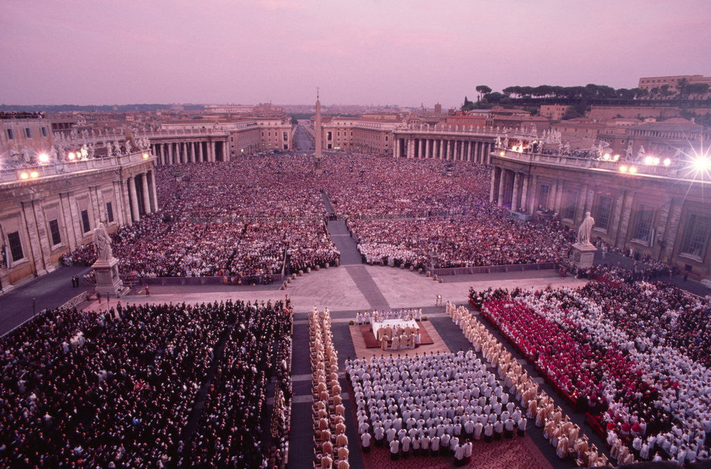 Detail of Crowds in Saint Peter's Square by Anonymous