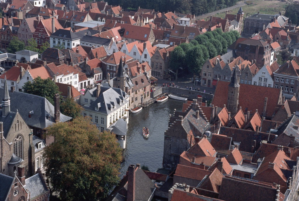 Detail of Canal in Bruges by Anonymous