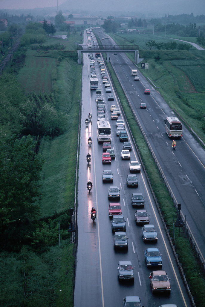 Detail of Traffic on Italian Highway by Anonymous