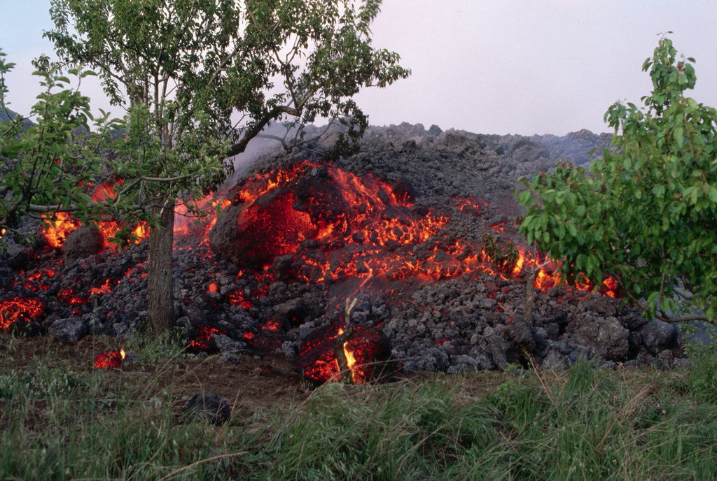 Detail of Cooling Lava from Mount Etna by Anonymous