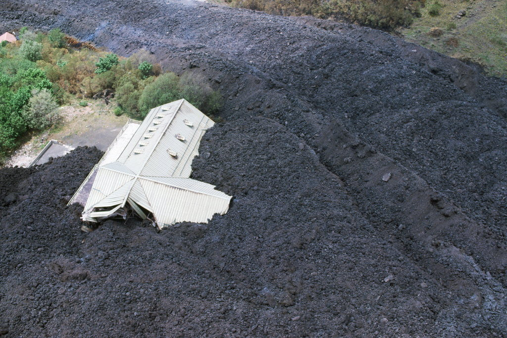 Detail of Building Buried by Lava by Anonymous