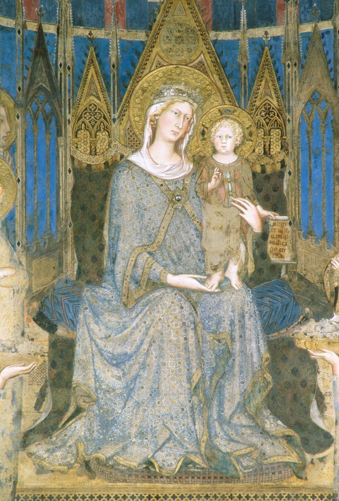 Detail of Detail of Virgin and Child Enthroned from Maesta by Simone Martini