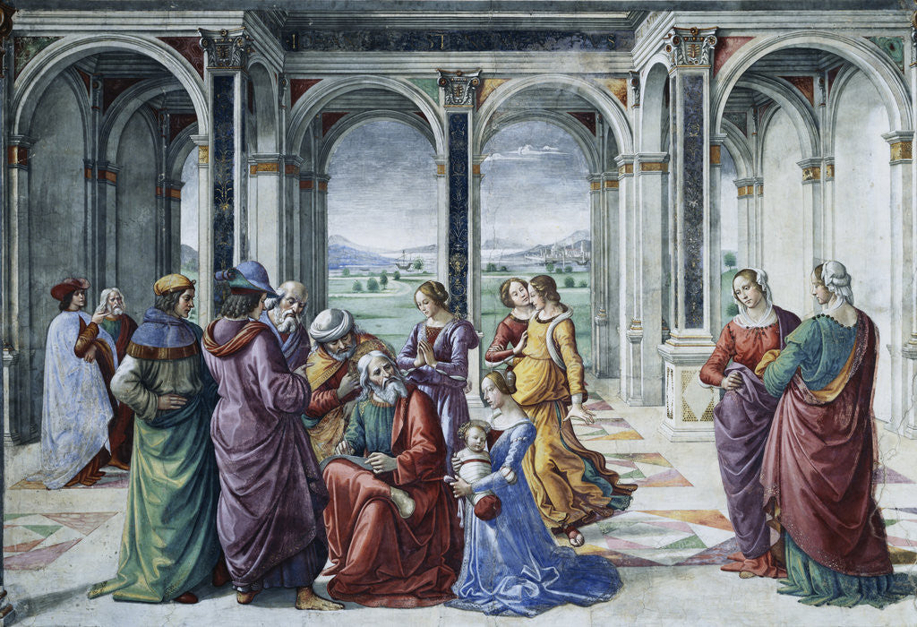Detail of Zacharias Writes Down the Name of His Son by Domenico Ghirlandaio