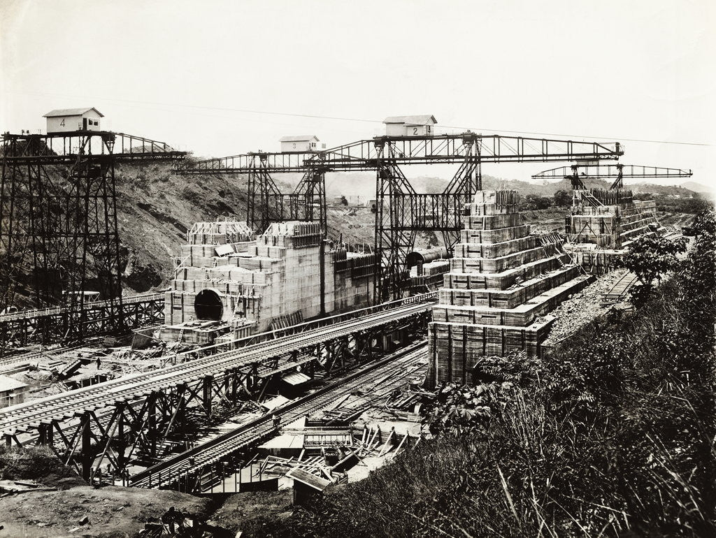 View of the Panama Canal Under Construction by Corbis