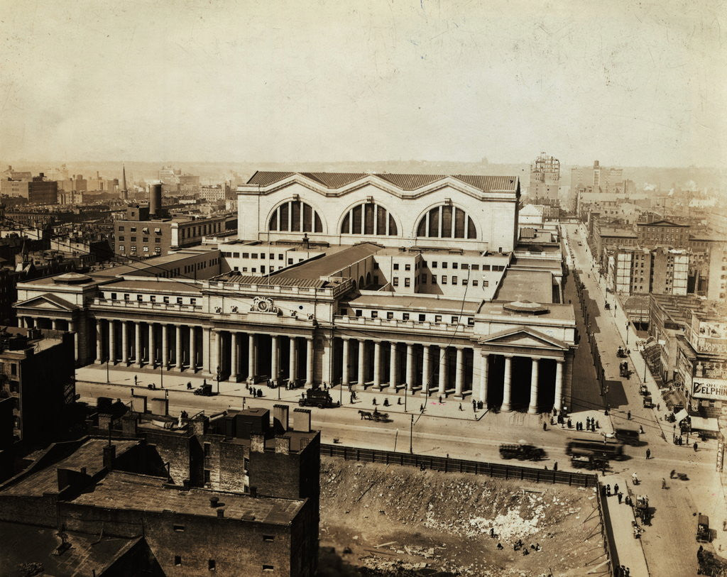 Detail of Aerial View of Pennsylvania Railroad Station by Corbis