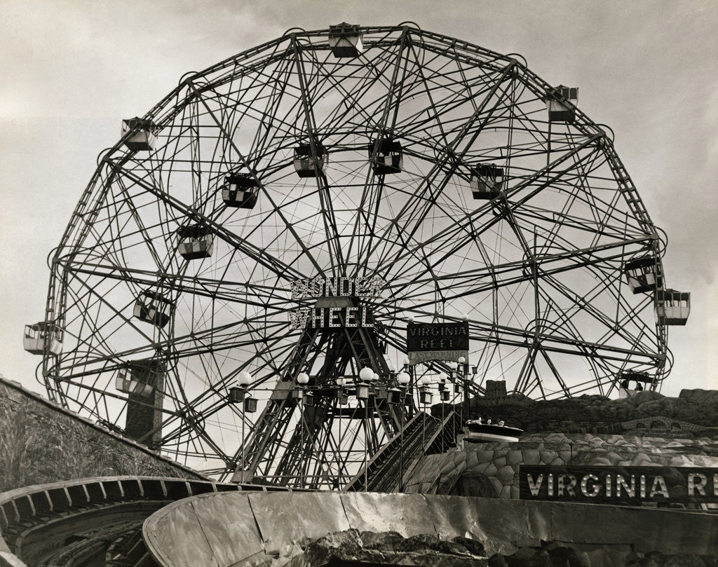 Detail of View of Wonder Wheel Ride at Coney Island by Anonymous