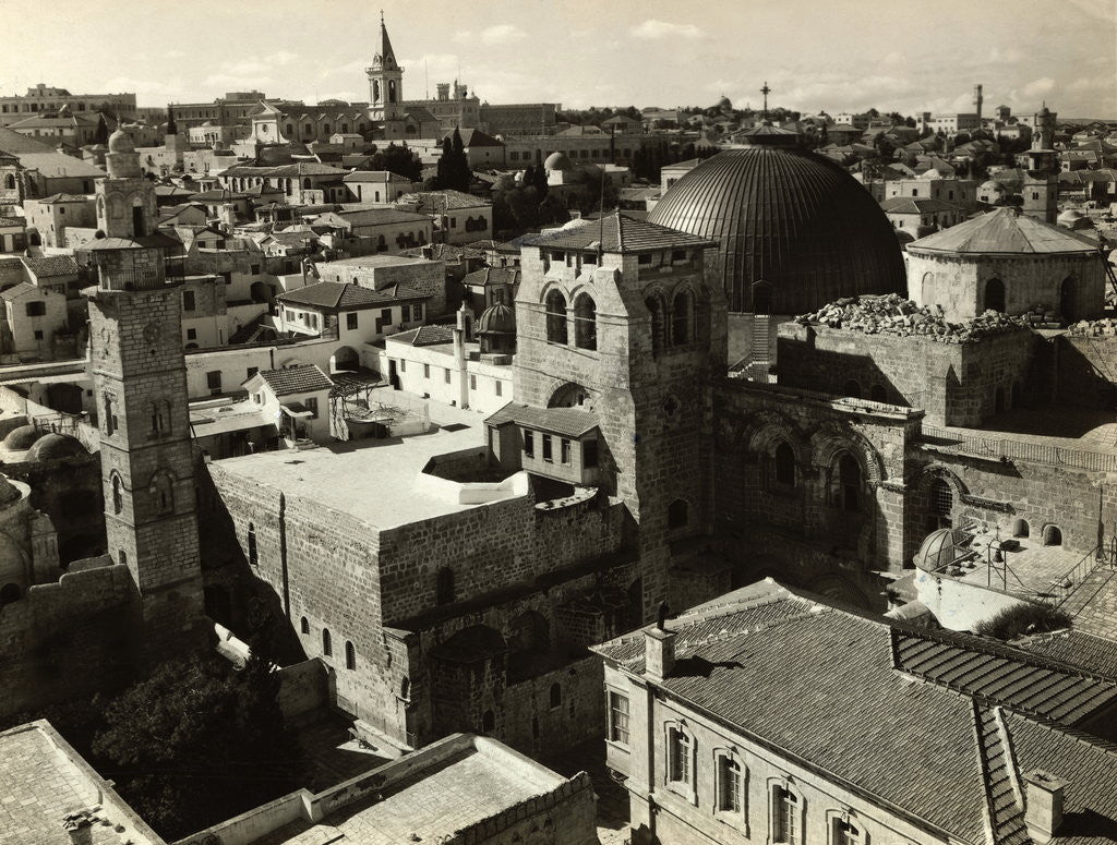 Detail of View of Jerusalem Showing Church of Holy Sepulchre in Foreground by Anonymous