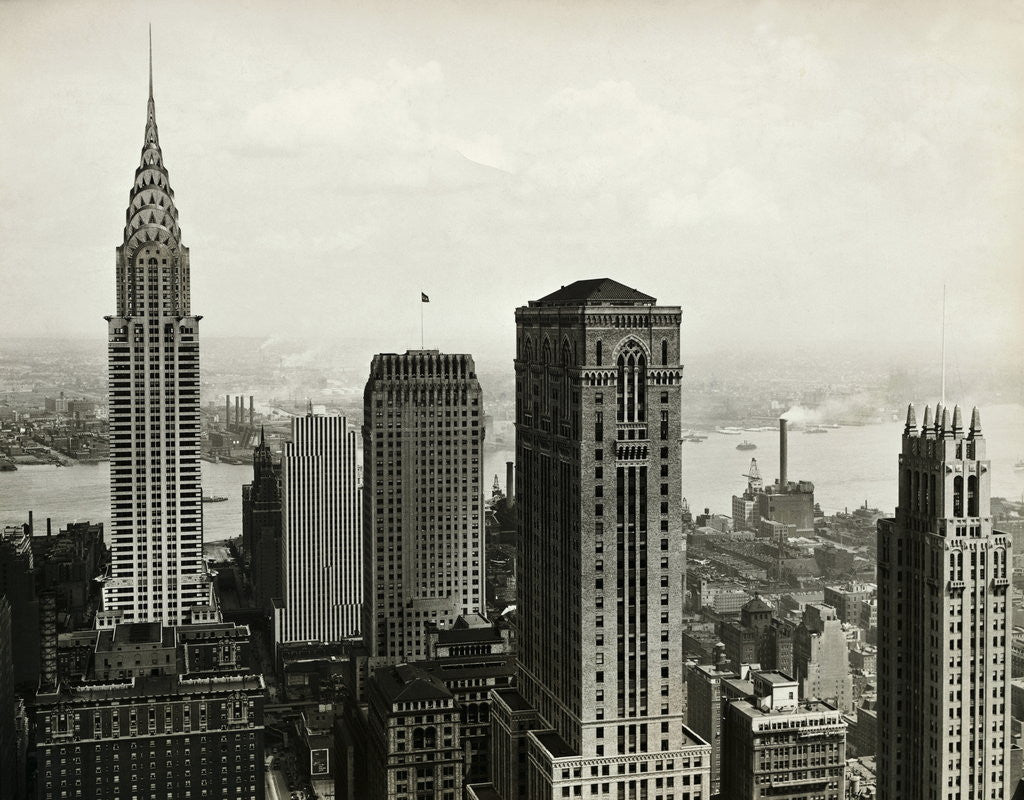 Detail of The Chrysler Building and Other Buildings by Anonymous