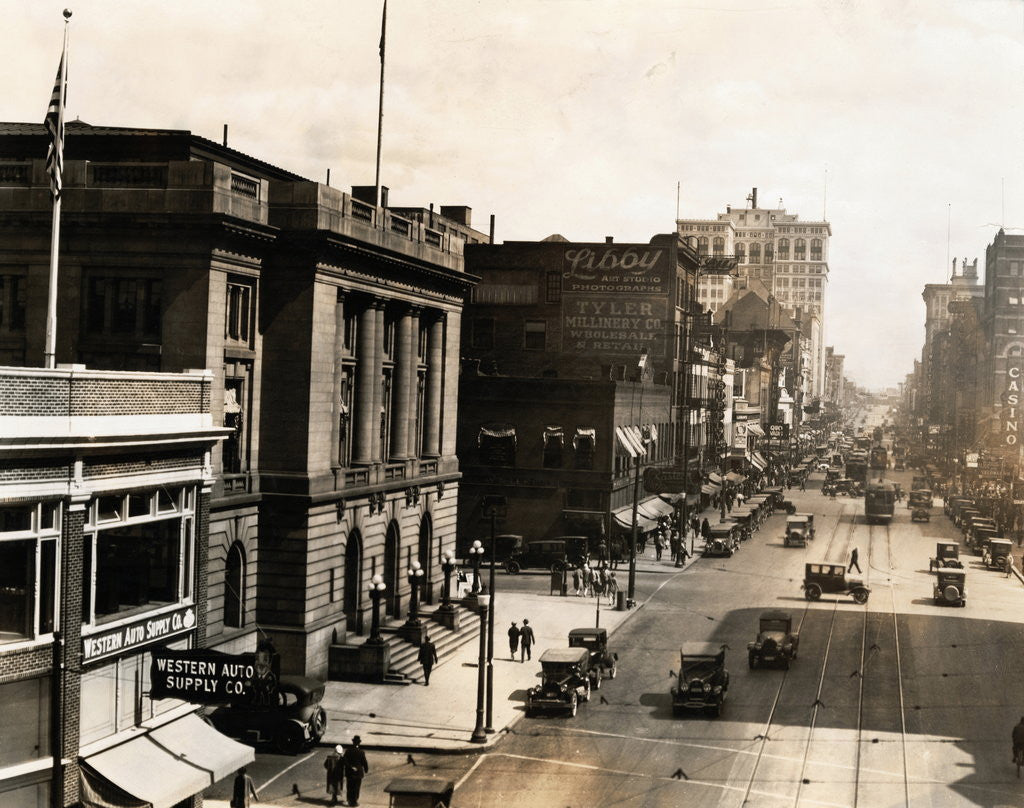 Detail of Aerial View of Spokane Business Area by Anonymous