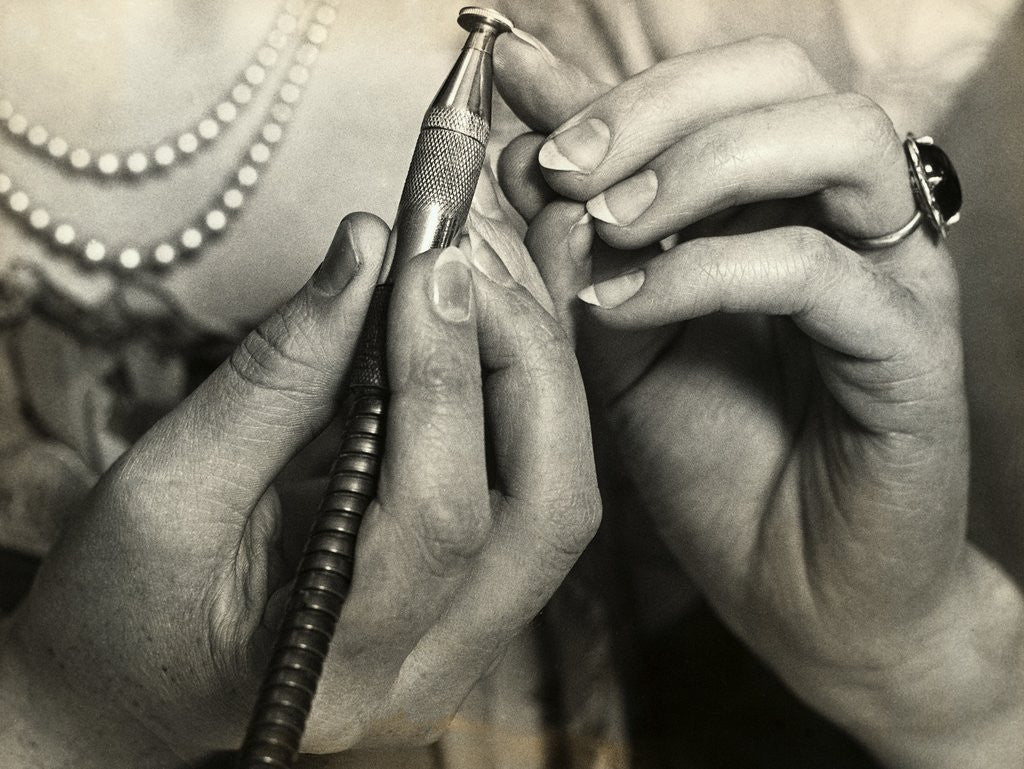 Detail of Electric Manicure Demonstration by Anonymous