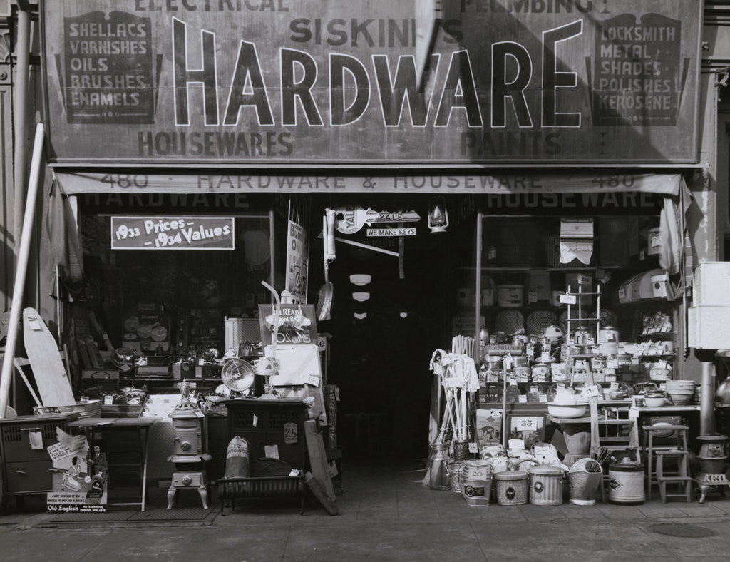 Detail of Exterior of Hardware Store by Anonymous