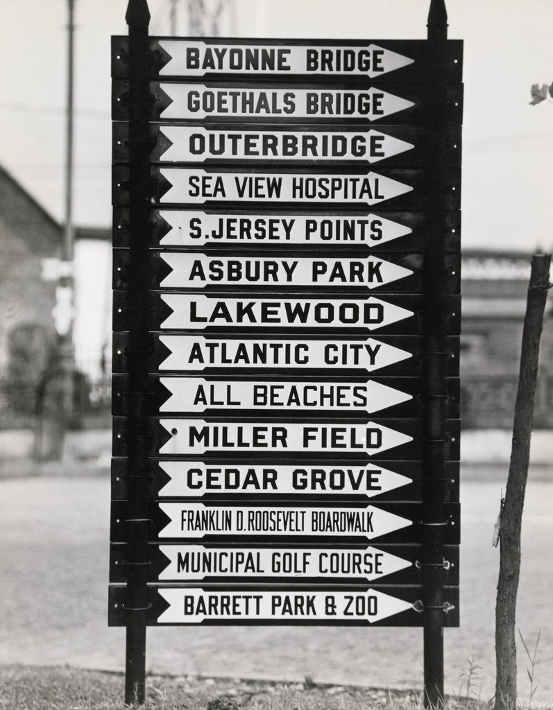 Detail of Signboard with Many Signs by Anonymous