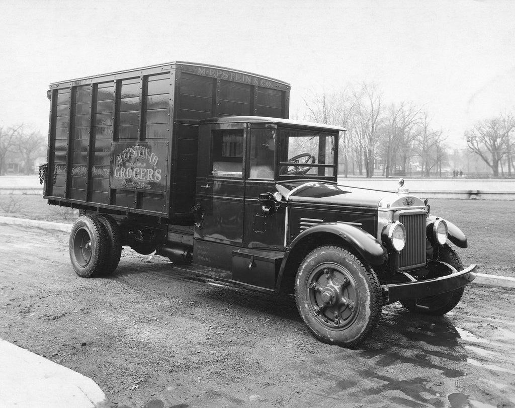 Detail of Mack Truck Used for Grocery Shipping by Anonymous