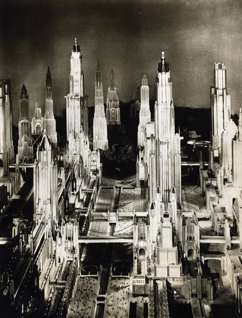 Detail of A Futuristic Vision of New York by Anonymous