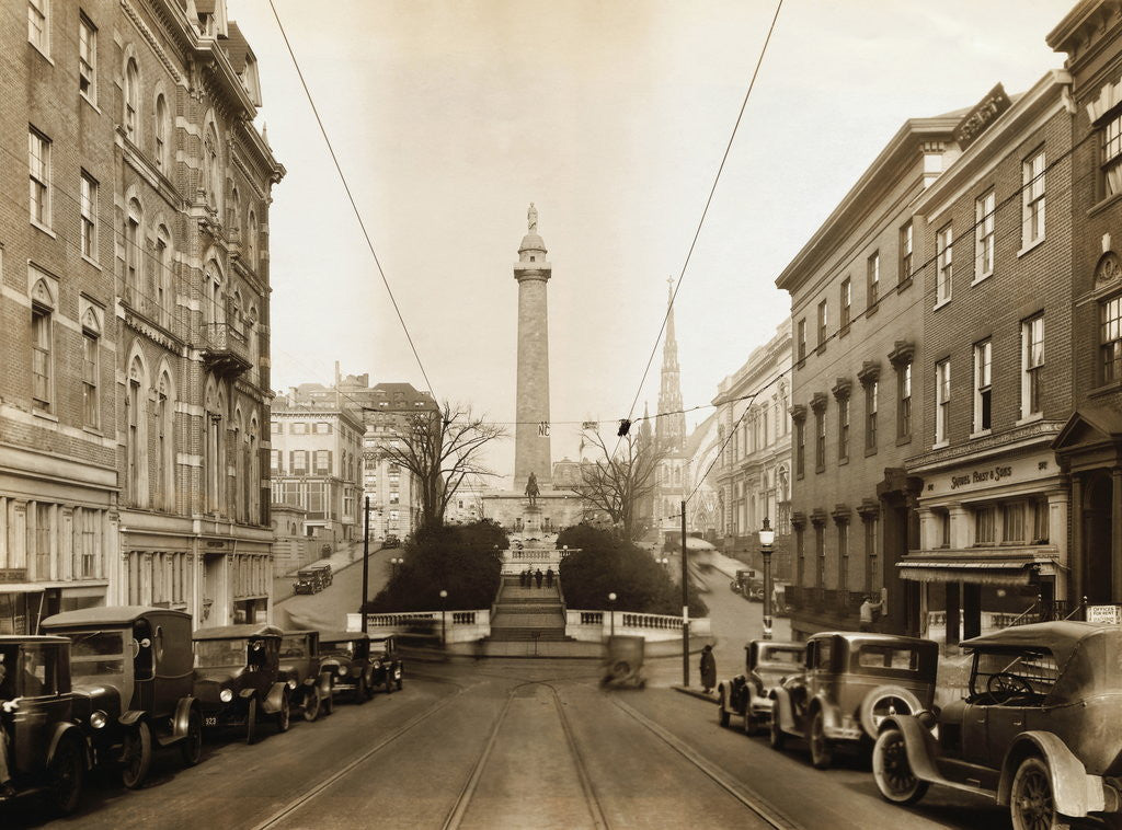 Detail of Cars on a Street in Baltimore by Anonymous