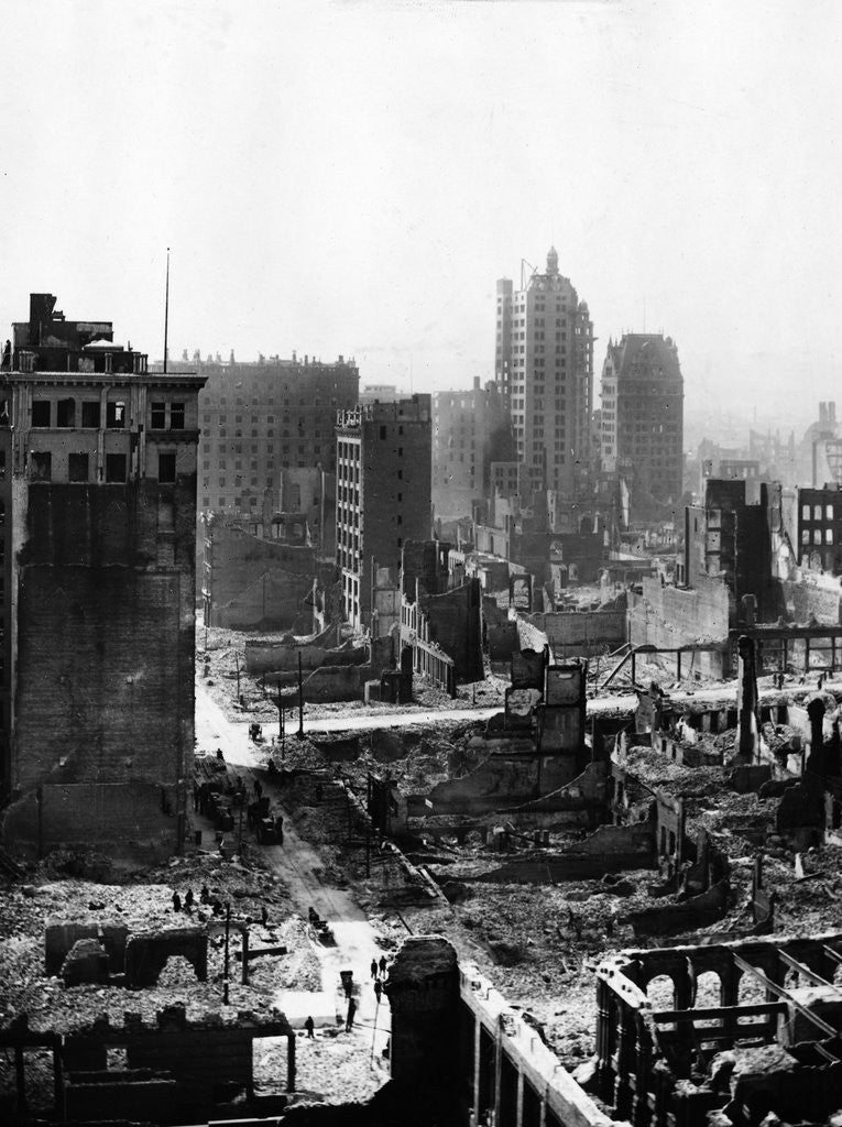 Detail of San Francisco Earthquake Rubble by Anonymous