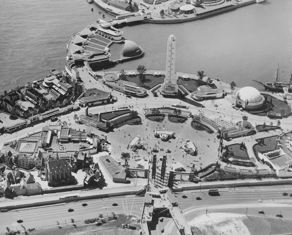 Detail of World's Fair Looking Toward Swift's Theatre by Corbis