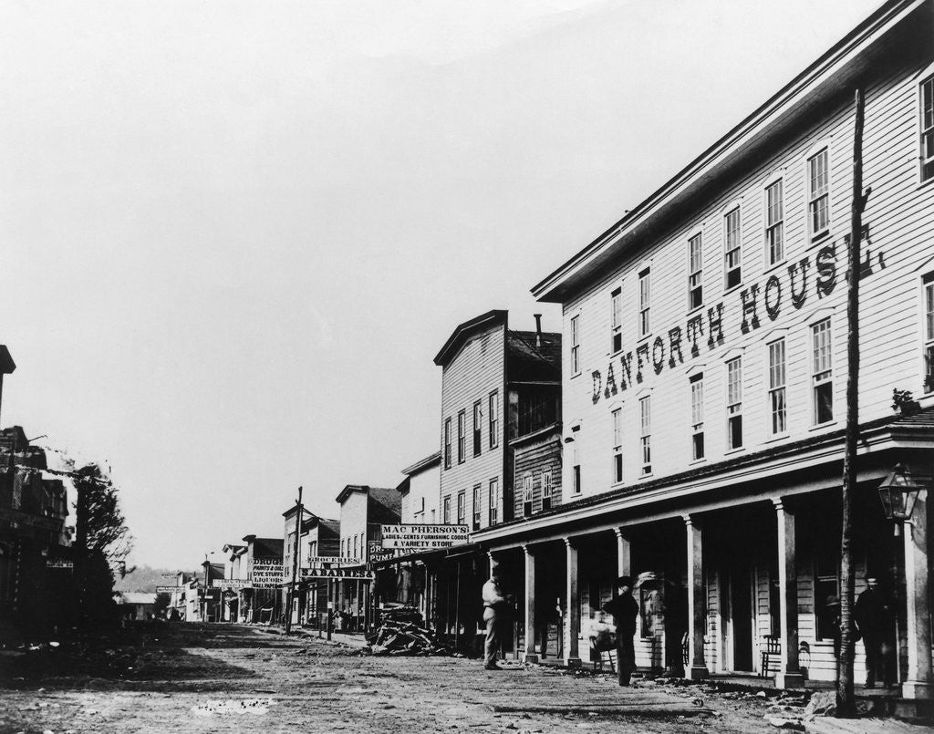 Detail of Street Scene in Small Town by Anonymous