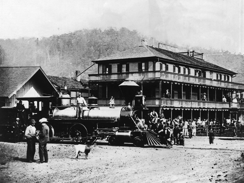 Detail of Railroad Passing Through Small Town by Anonymous
