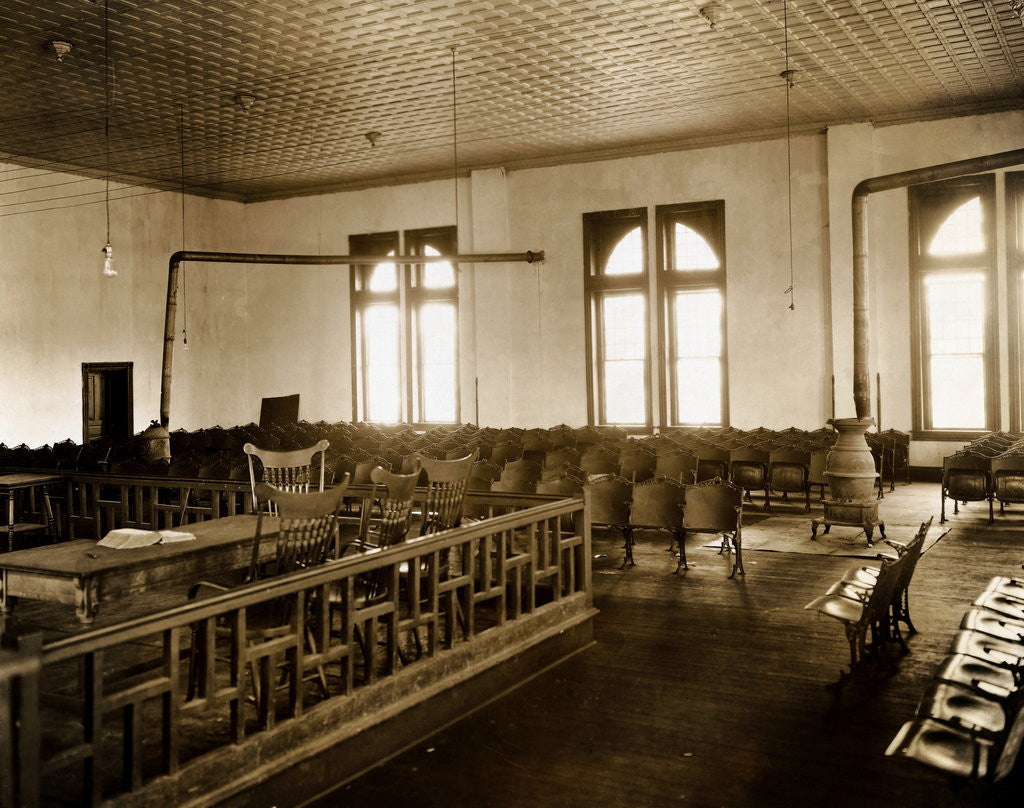 Detail of Courtroom Interior by Anonymous