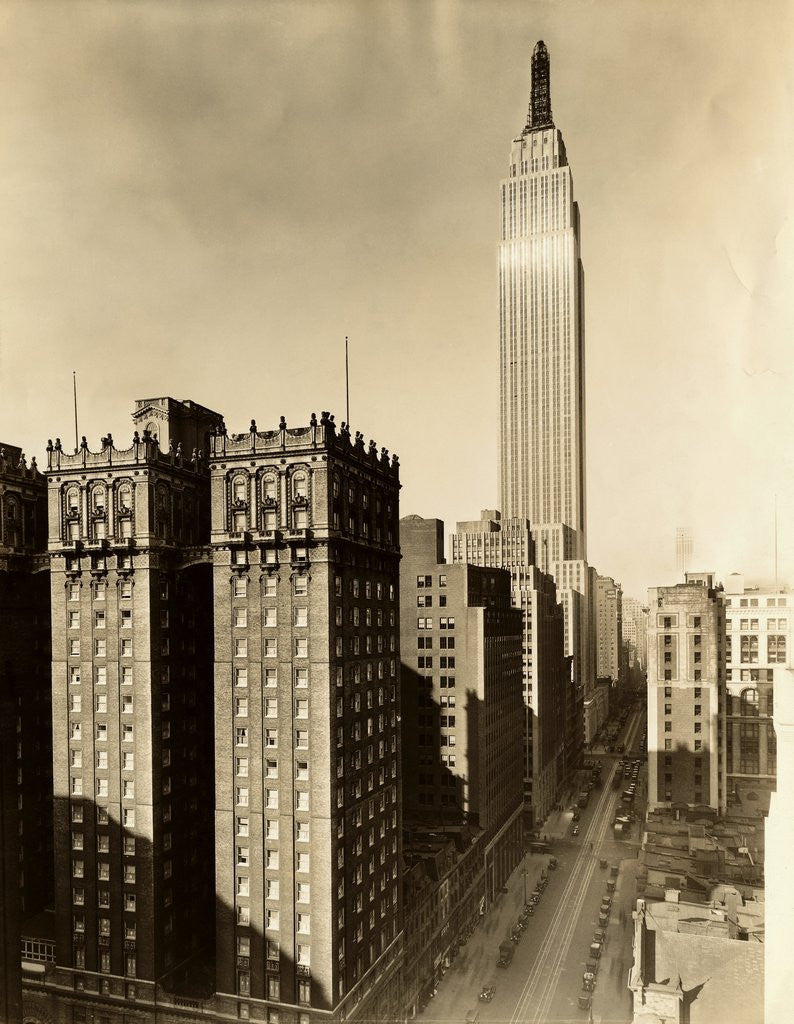 Detail of Close-Up of Empire State Building by Corbis