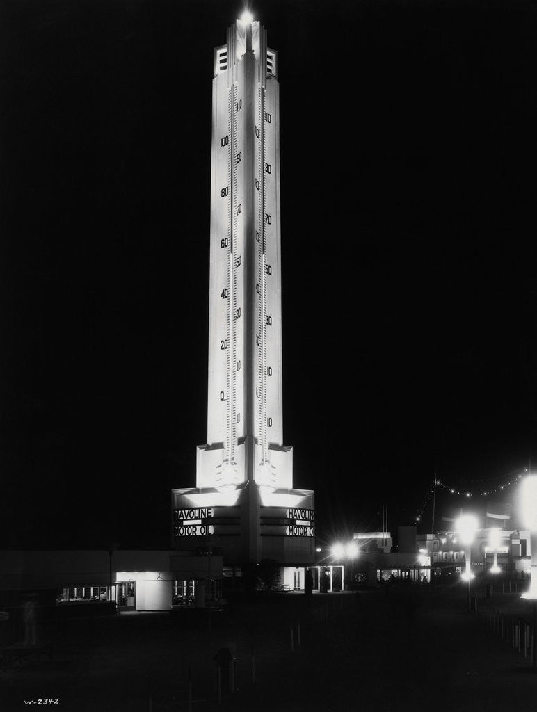 Detail of Havoline Tower at Night by Anonymous