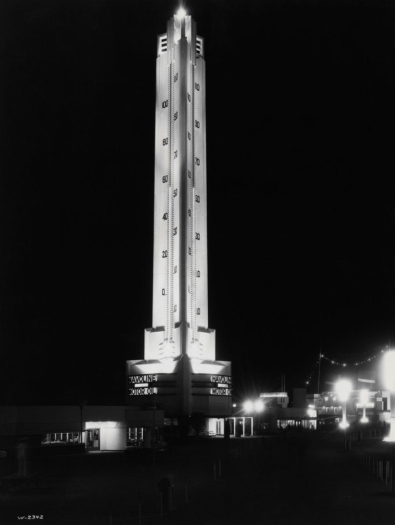 Detail of Havoline Tower at Night by Corbis