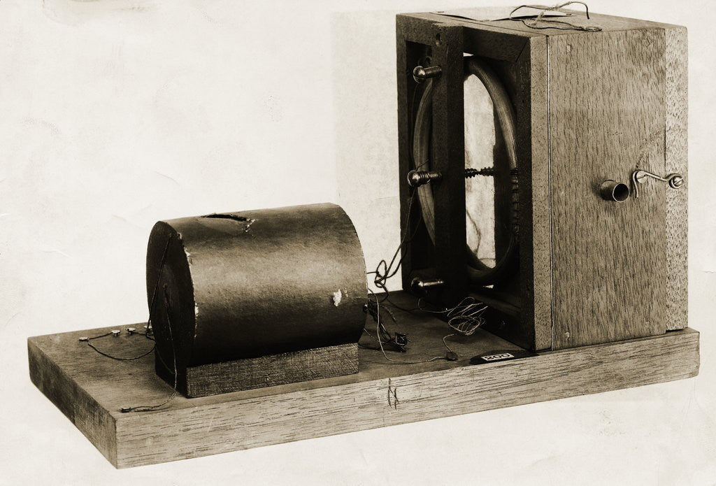 Detail of Model of Berliners Original Telephone Made in 1877 by Anonymous