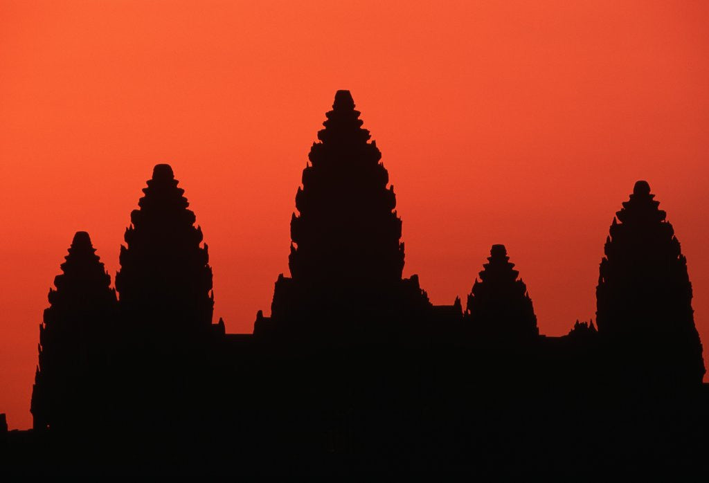 Detail of Angkor Wat at Sunrise by Anonymous