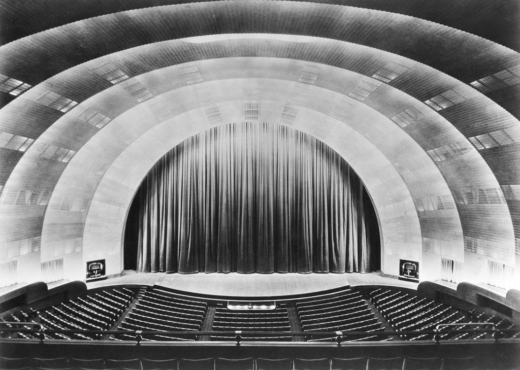 Detail of Overall View of Stage and Proscenium of Radio City Music Hall. by Anonymous