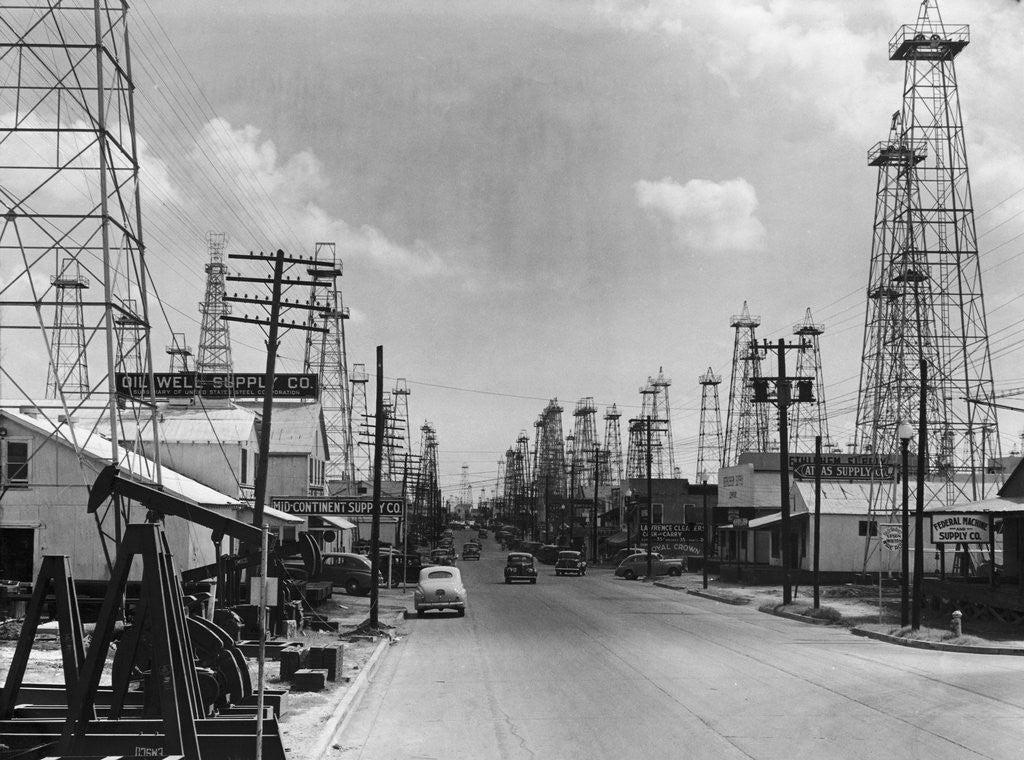 Detail of Texas Oil Well Town by Anonymous