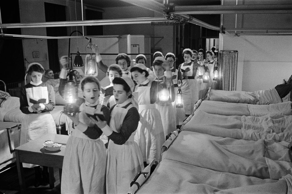 Detail of Scenes at Westminster Hospital on Christmas Eve 1940 by George Greenwell