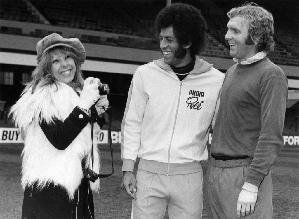 Detail of Bobby Moore enjoying a pleasant reunion with Carlos Alberto by Anonymous