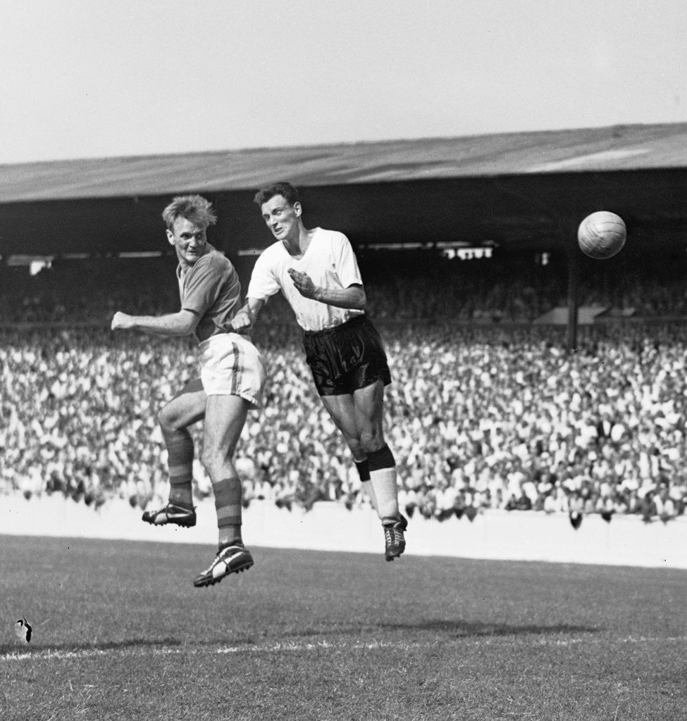 Detail of English League Division One match at Elland Road. Leeds United 2 v Burnley 3. by G. Thomas
