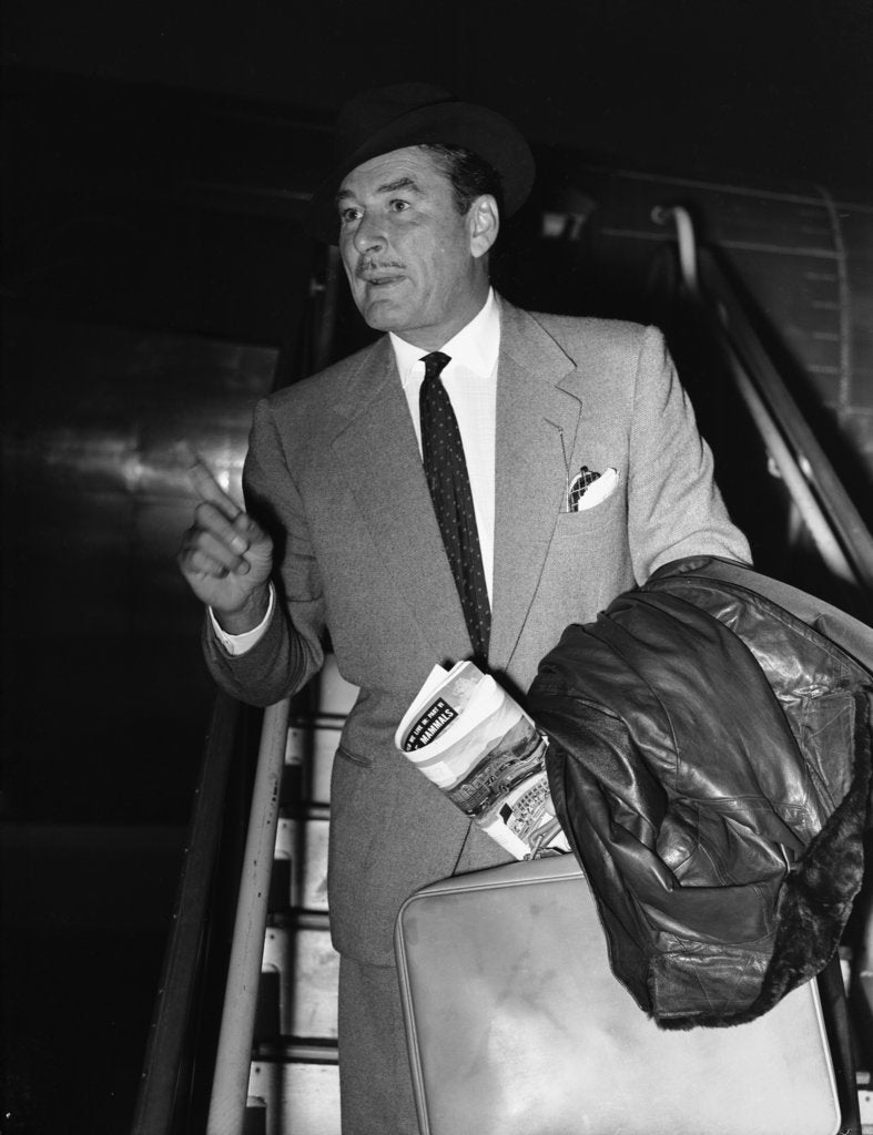 Detail of Errol Flynn arriving at London Airport 17th November 1953 by Anonymous