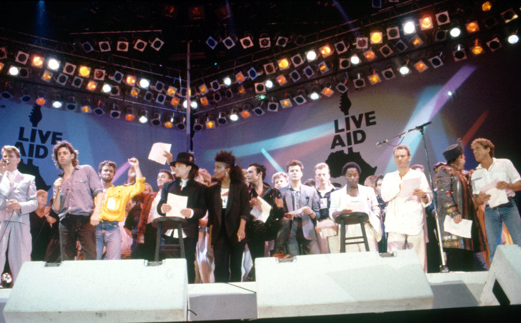 Detail of Live Aid concert at Wembley Stadium by Anonymous
