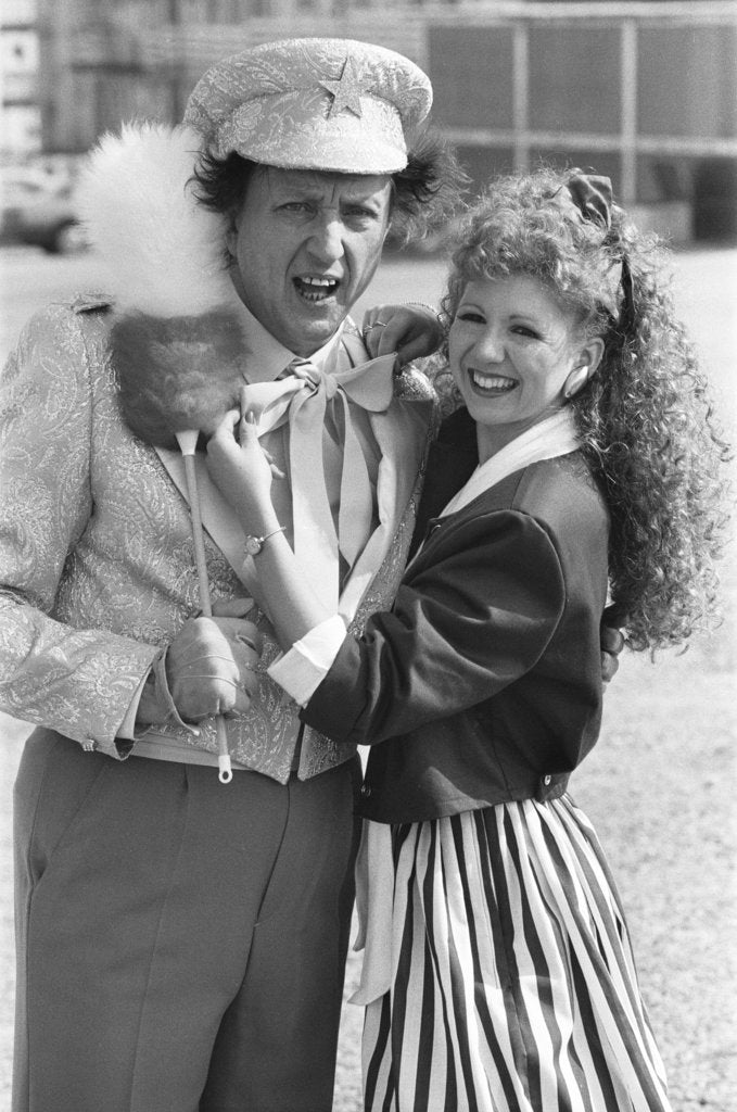 Melanie the doctors assistant played by Bonnie Langford with Ken Dodd by Hartley