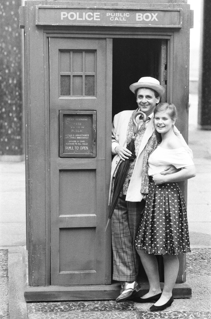 Detail of Dr Who Sylvester McCoy with Sophie Aldred as Ace his assistant by Anonymous