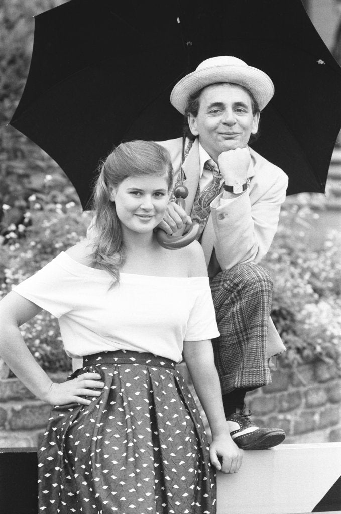 Detail of Dr Who Sylvester McCoy with Sophie Aldred as Ace his assistant by Anonymous