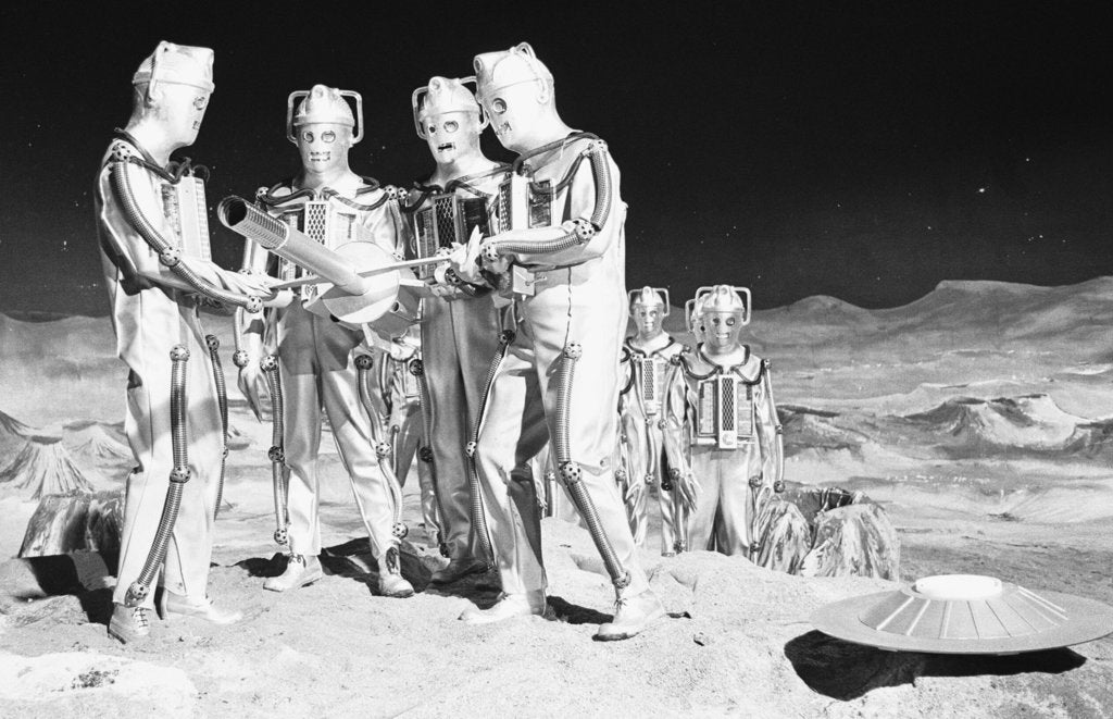 Detail of Filming at the BBC Ealing studios for Dr Who story 'Moonbase' by Anonymous