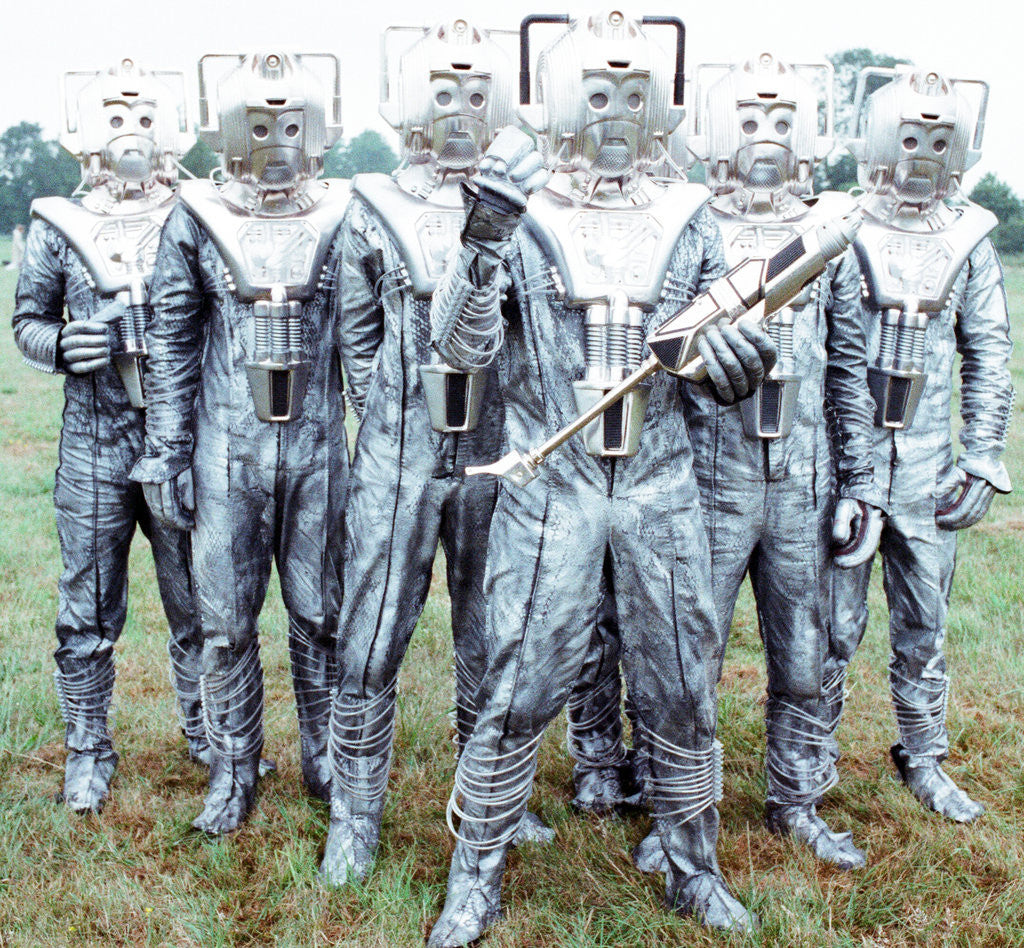 Detail of Extras dressed as Cybermen by Anonymous