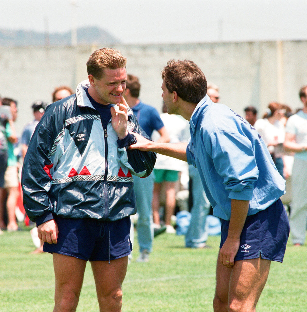 Detail of Paul Gascoigne and Bryan Robson by Anonymous